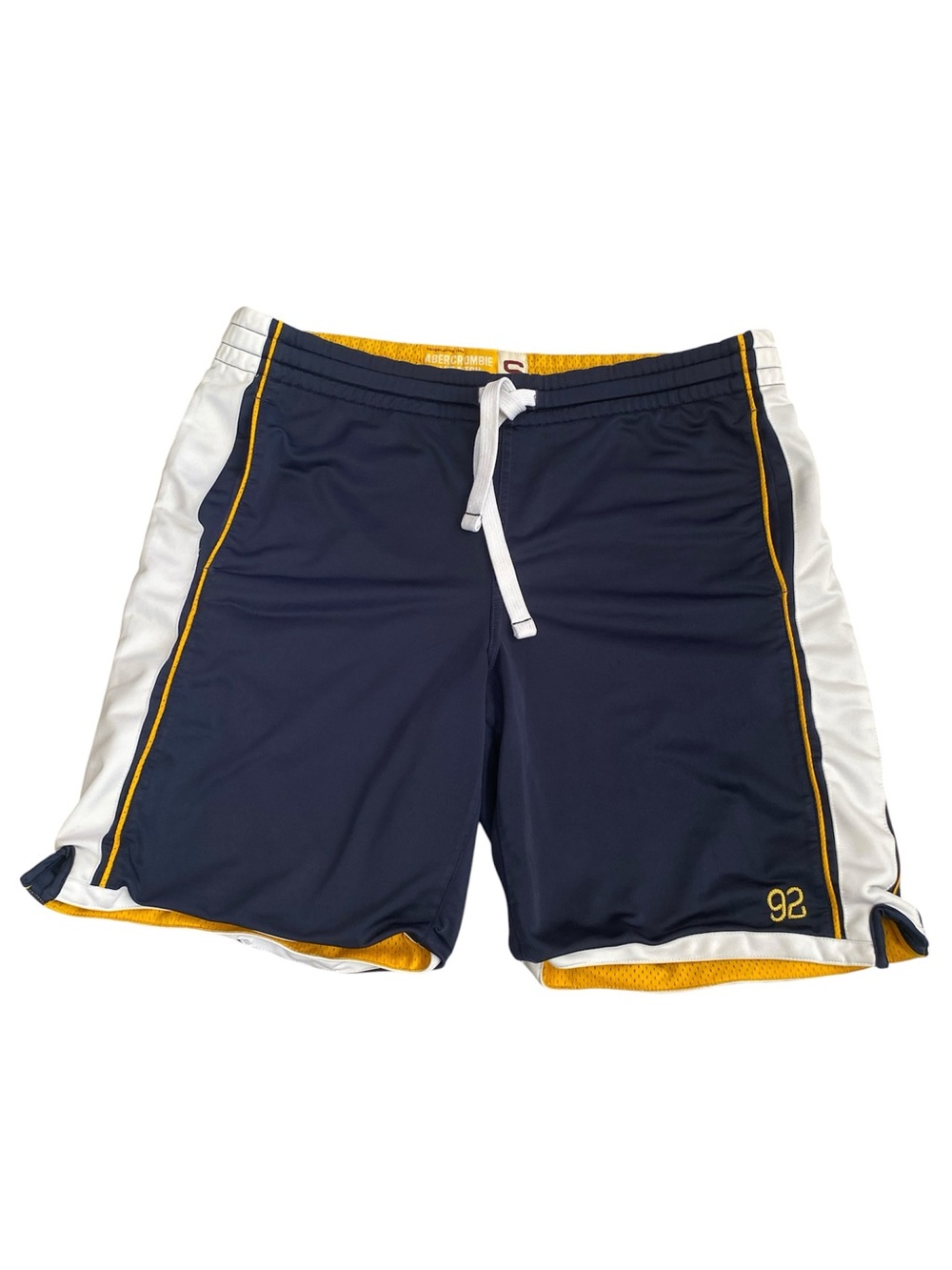 Abercrombie & Fitch Navy Athletic Shorts reversible vintage size small gym